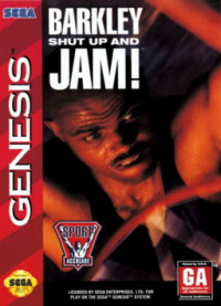 Barkley Shut Up and Jam Sega Genesis US box art